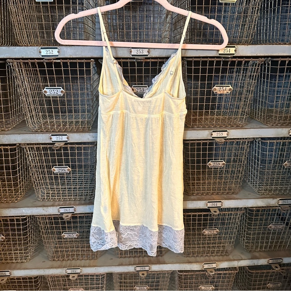 Victoria's Secret vintage y2k yellow and Gray Lace slip dress 51646 - Picture 12 of 13